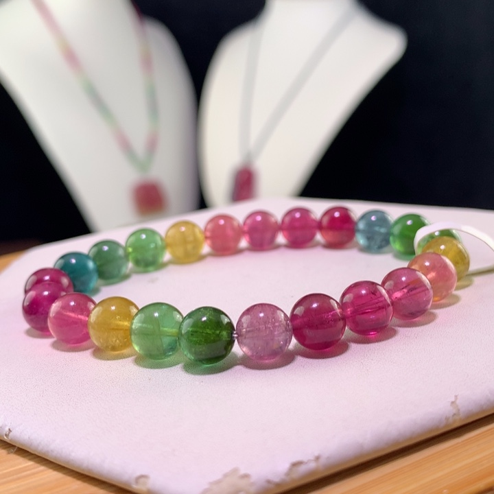 双色碧玺手链未镶嵌