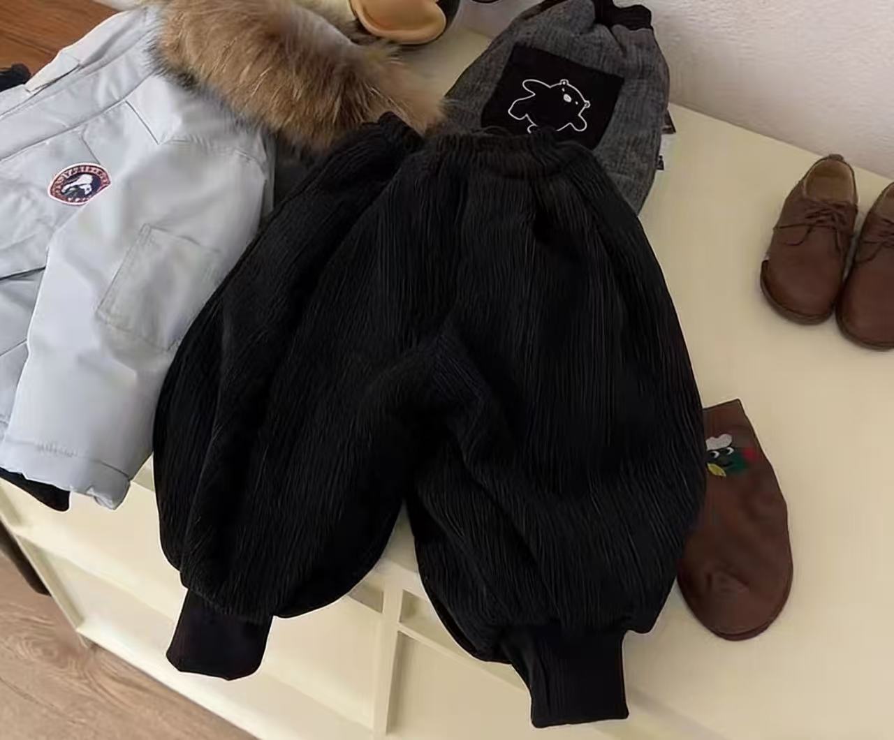 超厚！过冬雪尼尔豆丁裤三层加厚阳离子棉裤