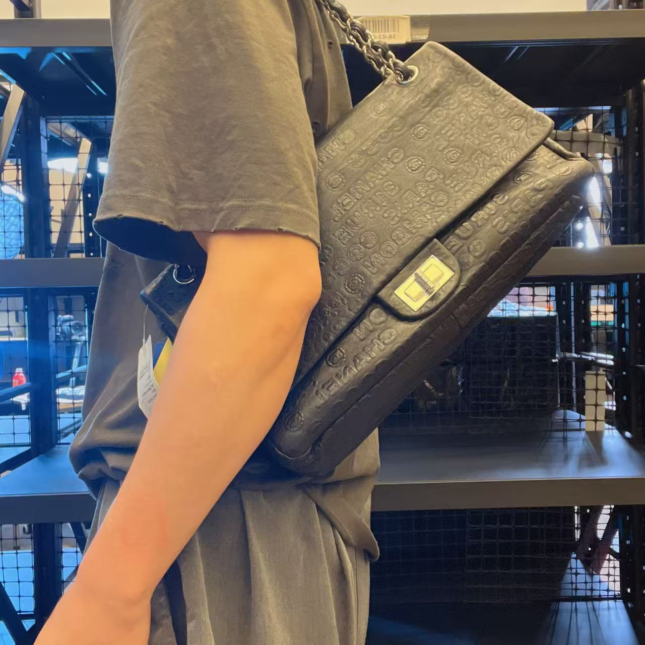 95新 Chanel/香奈儿 【涛】77 0844 jumbo2.55扣斜挎包