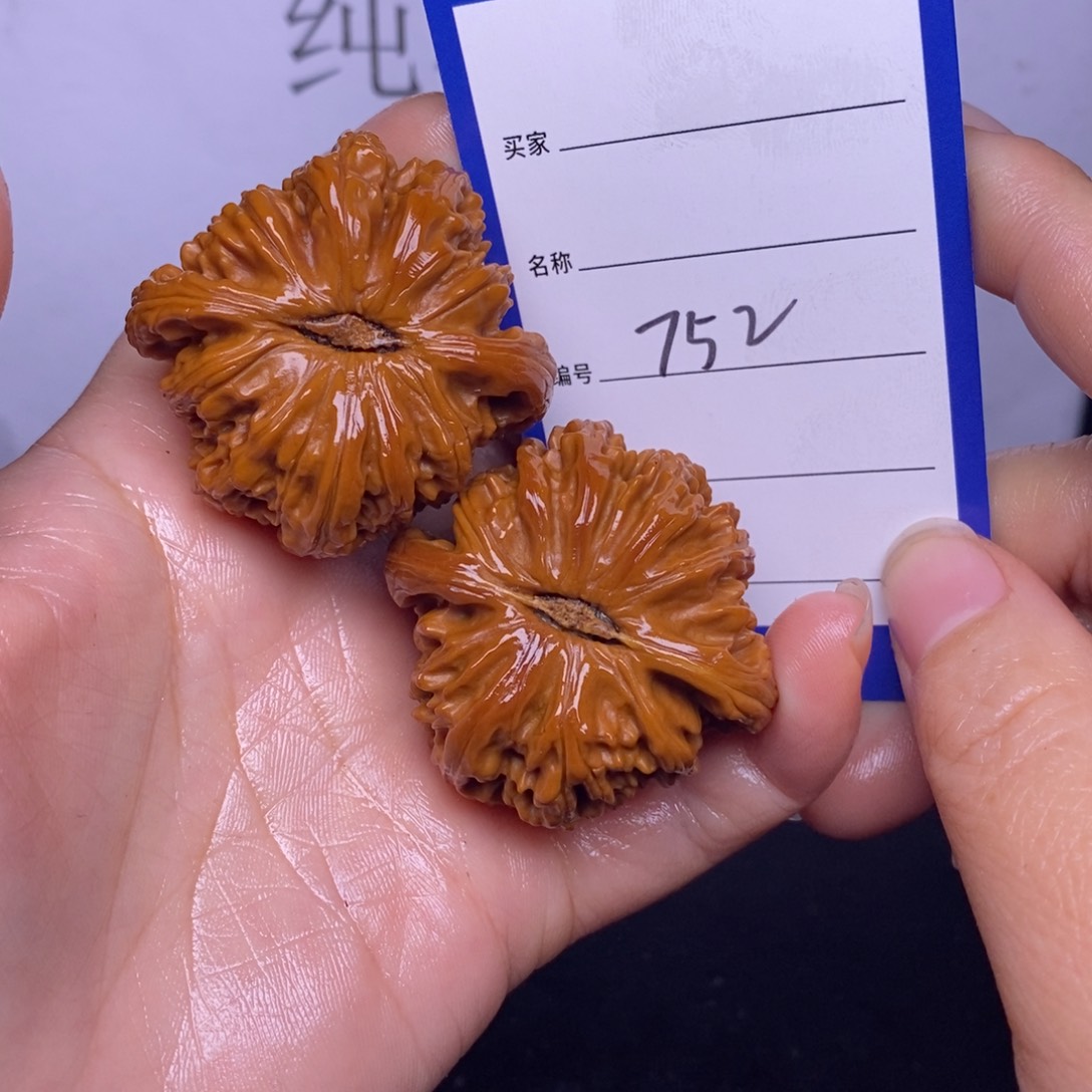 文玩核桃把件752/43白狮子返油