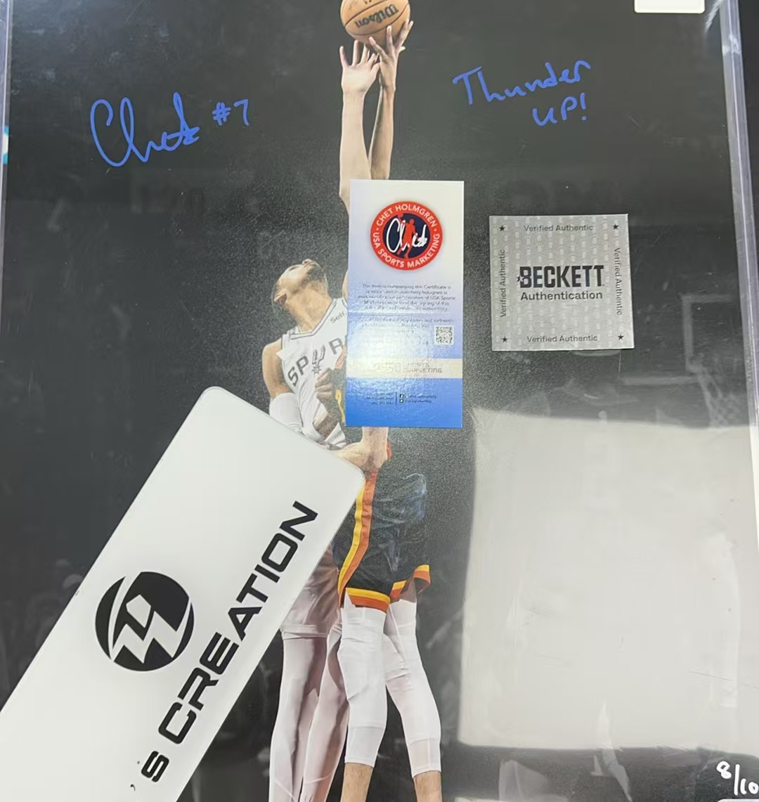 【亲签保真】霍姆格伦对位文班亲签海报带铭文（可定制装裱或礼盒）