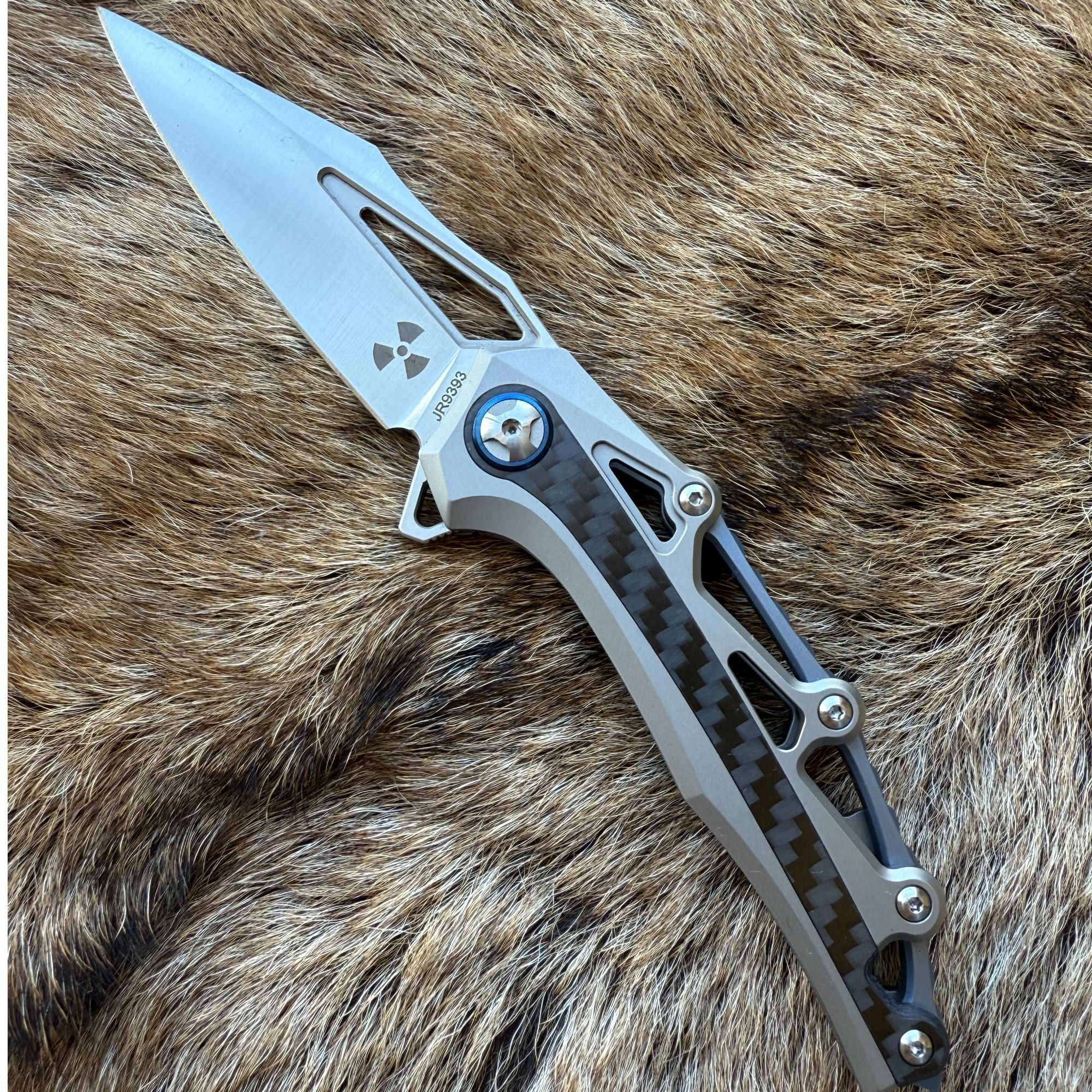 奥地利M390粉末钢钛合金手柄小刀便携露营户外折叠刀口袋刀水果刀