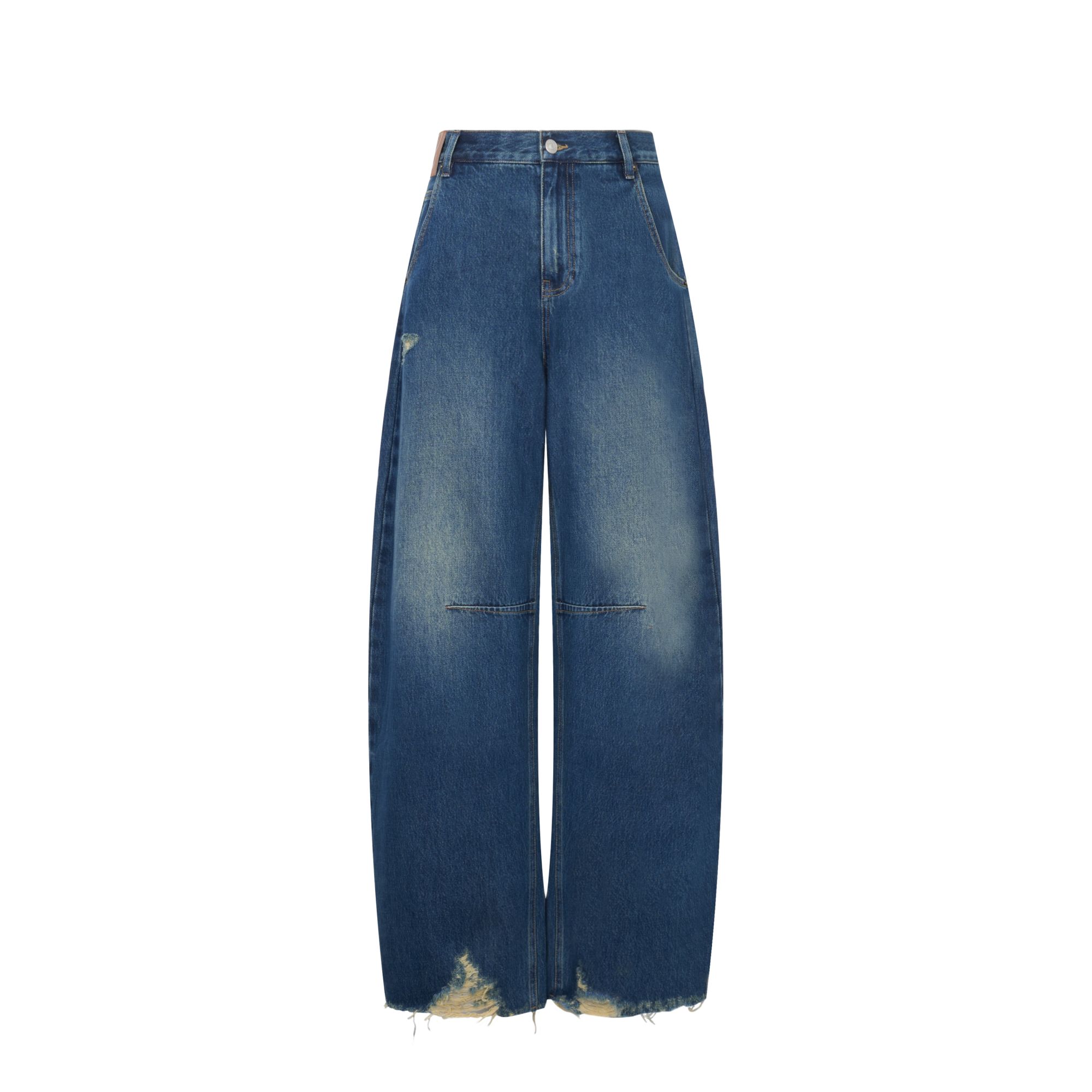 ANN ANDELMAN牛仔裤直筒时尚休闲复古宽松设计师水洗拼接