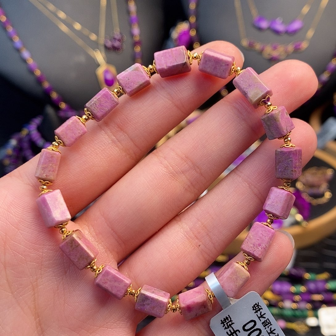 苏纪石（舒俱来）手链18K金镶嵌