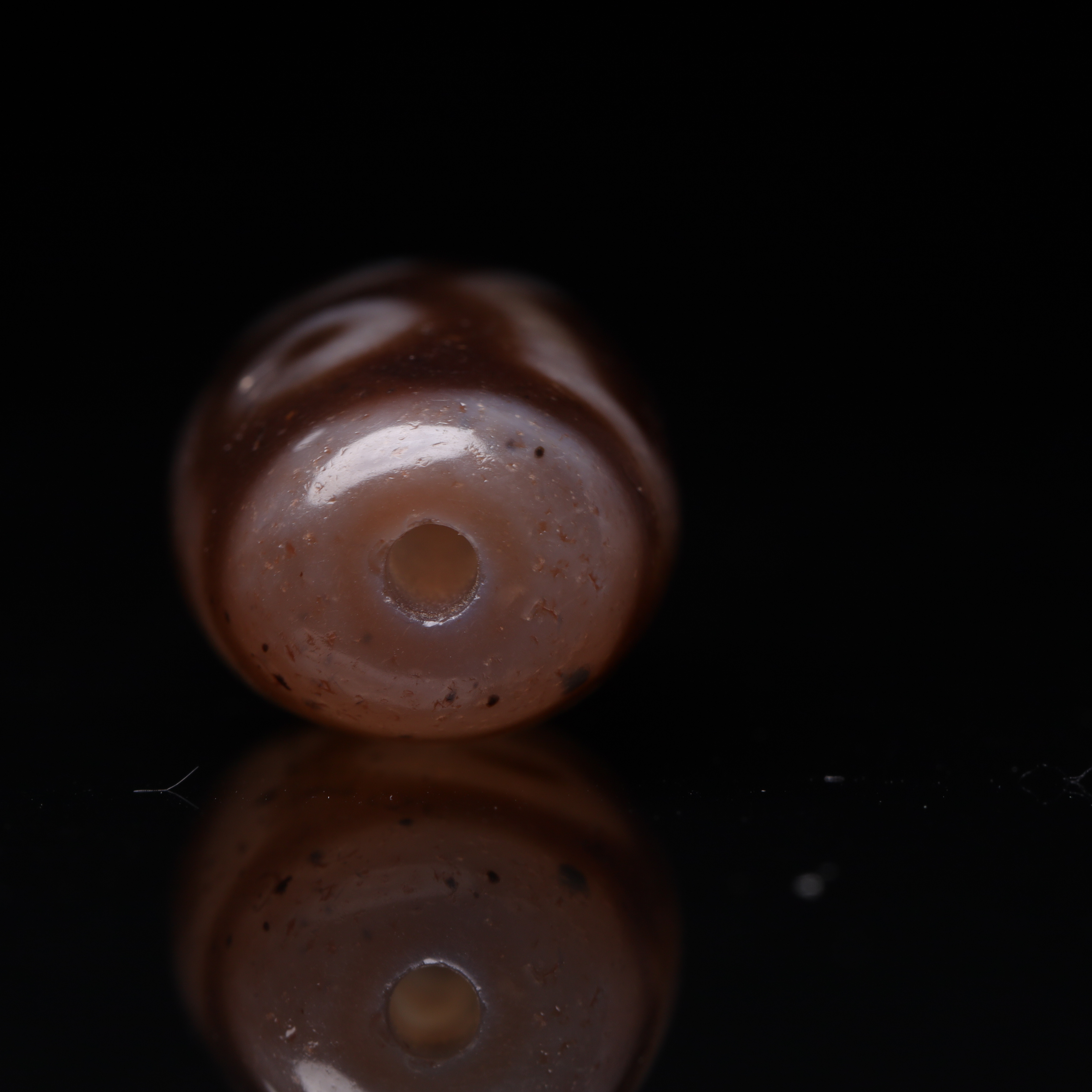 清代天然玛瑙镶蚀珠