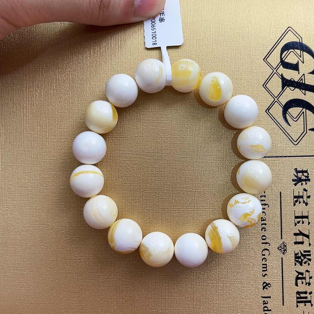 手链琥珀未镶嵌12.8mm