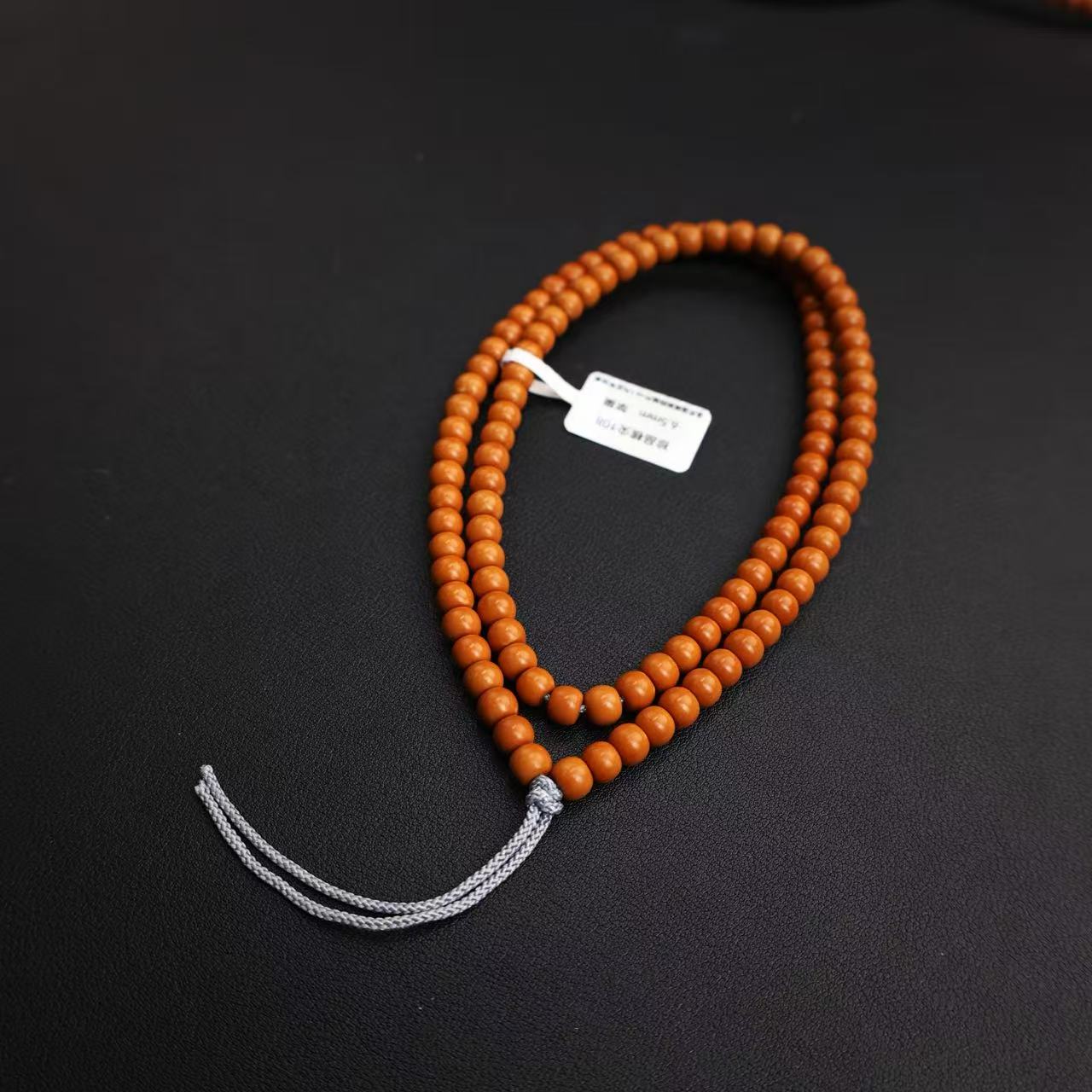 6.5mm 橄榄核尖文玩108苹果珠型高油高密