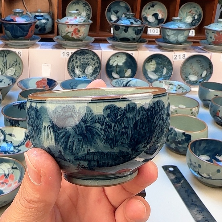 景德镇陶瓷陶瓷杯茶具100毫升礼盒装