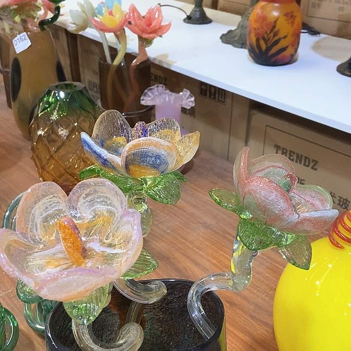 无铅玻璃琉璃花高45口9