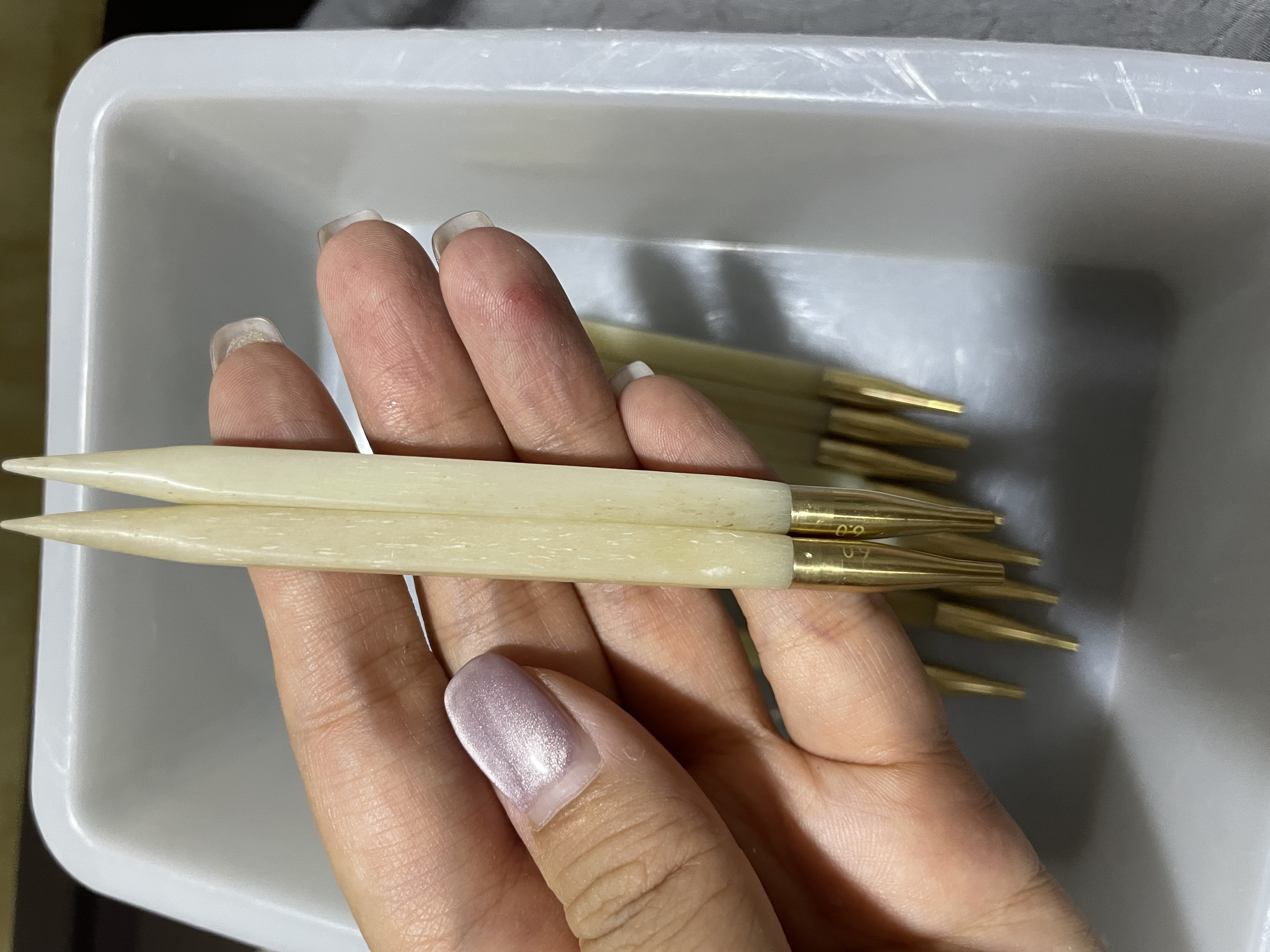 纯手工牛骨方针11厘米6.0mm微瑕特价不退换