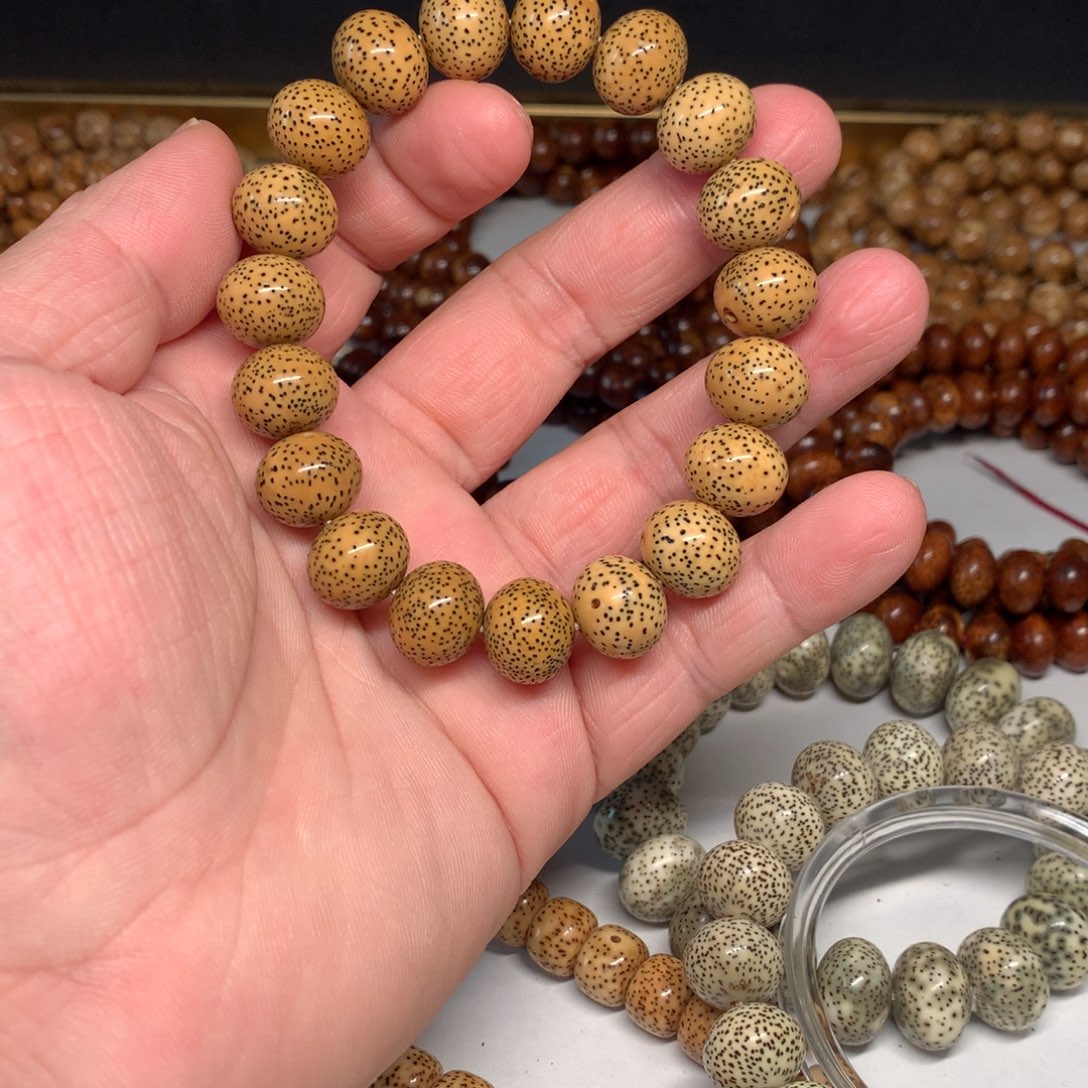 吊坠星月菩提陈化老料1412胖苹果圆