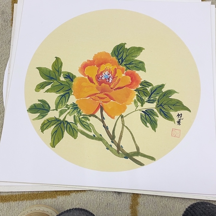 国画38-38卡纸作品艺