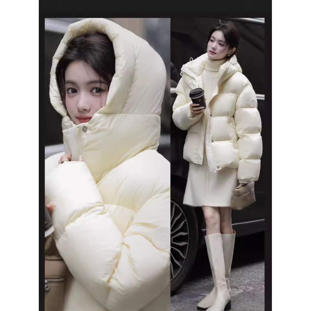 波司登极地联名联名羽绒服女高级感长短款2025时尚连帽设计感袖标