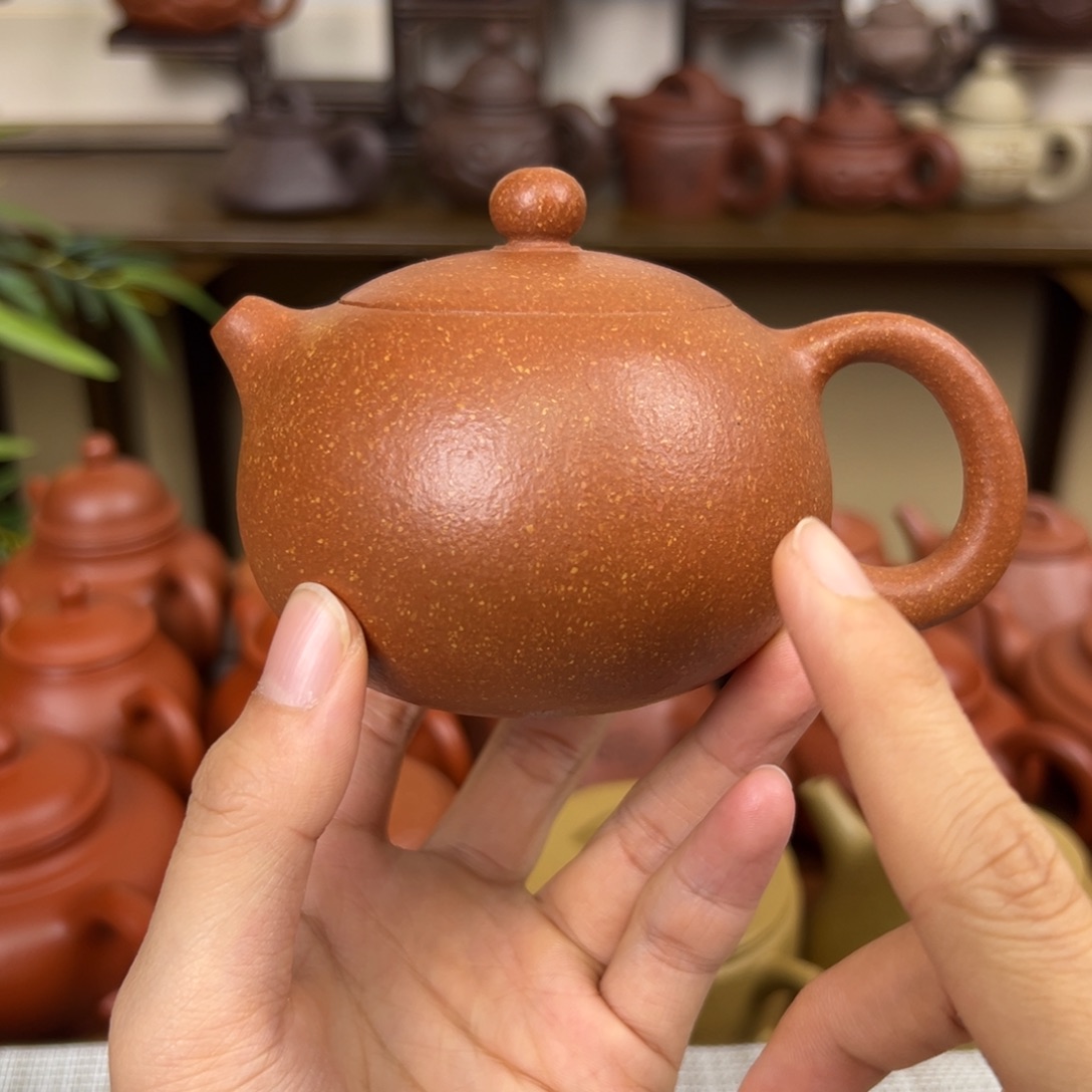 茶壶紫砂紫砂壶西施壶黄降坡180cc微瑕