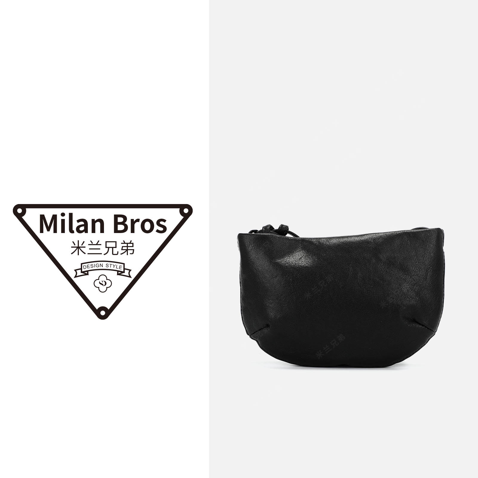 【米兰兄弟】时尚头层牛皮单肩斜跨包