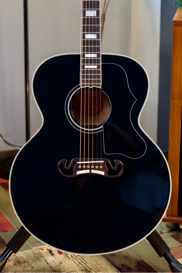 全新吉普森Gibson Custom Shop SJ-200 Custom Ebony电箱民谣吉他