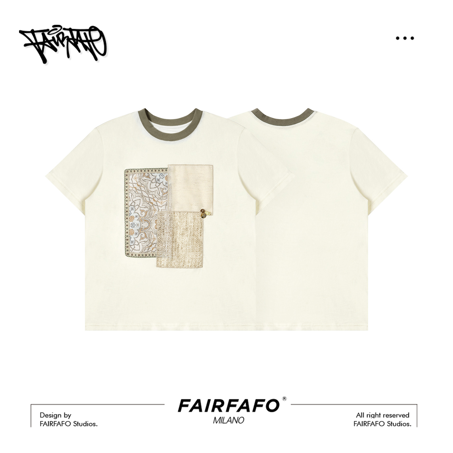 【方块贴布短袖】YS5ZB0725夏季民族风宽松贴布短袖