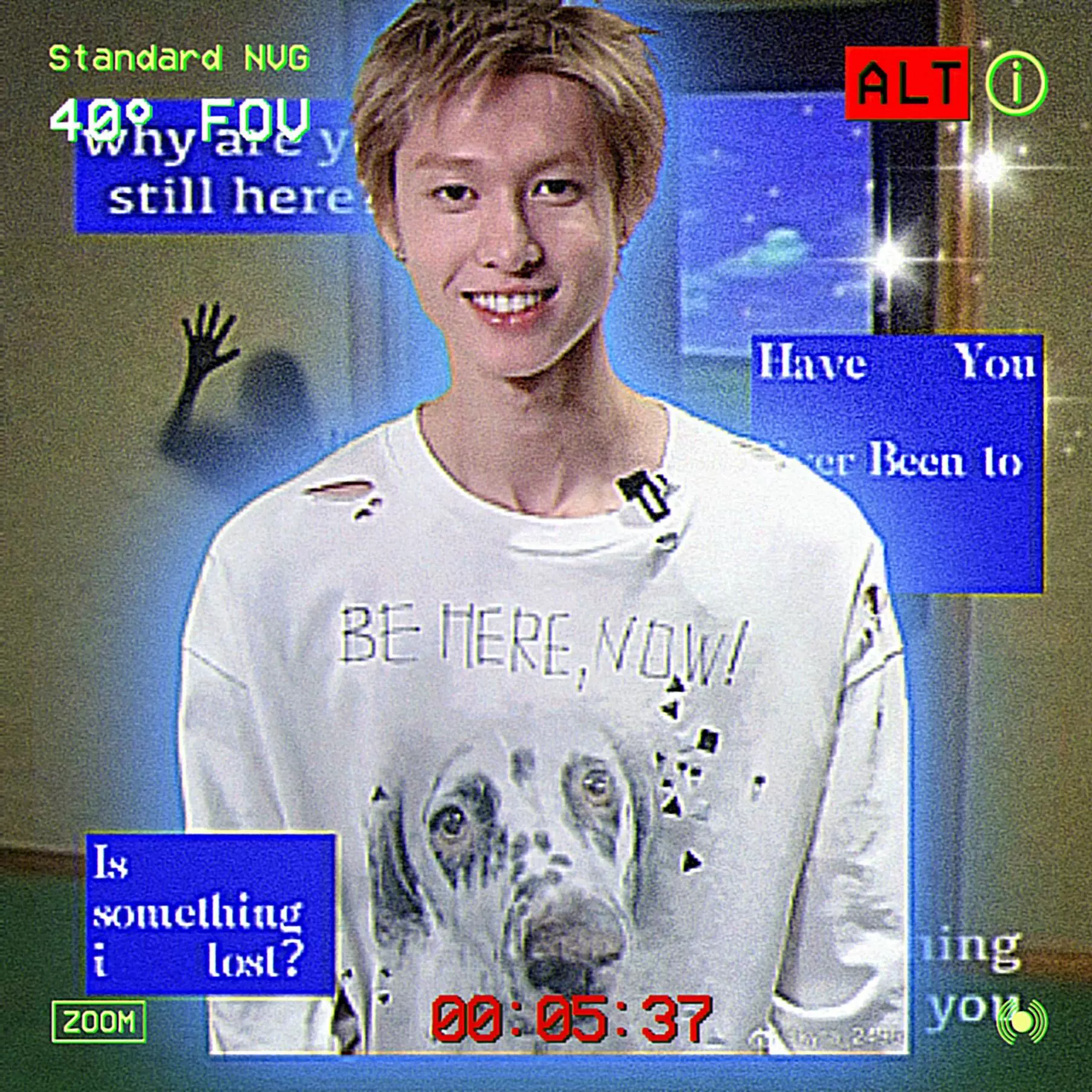 VOWPROGRESS CORTIS MASTIN马丁同款烫钻斑点小狗脏染破坏长袖