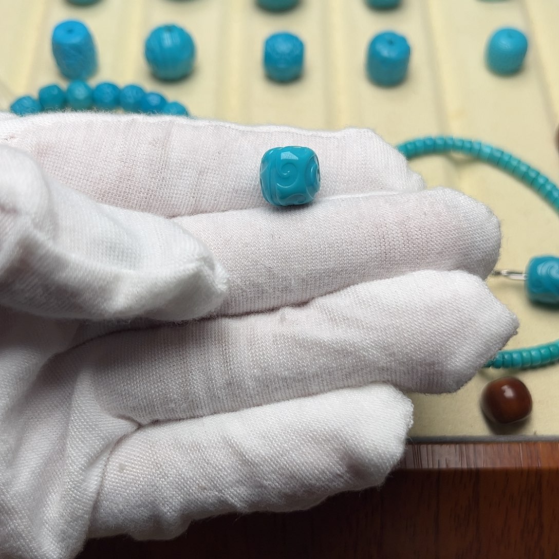 绿松石未镶嵌无镶嵌天然绿松石博古9.7