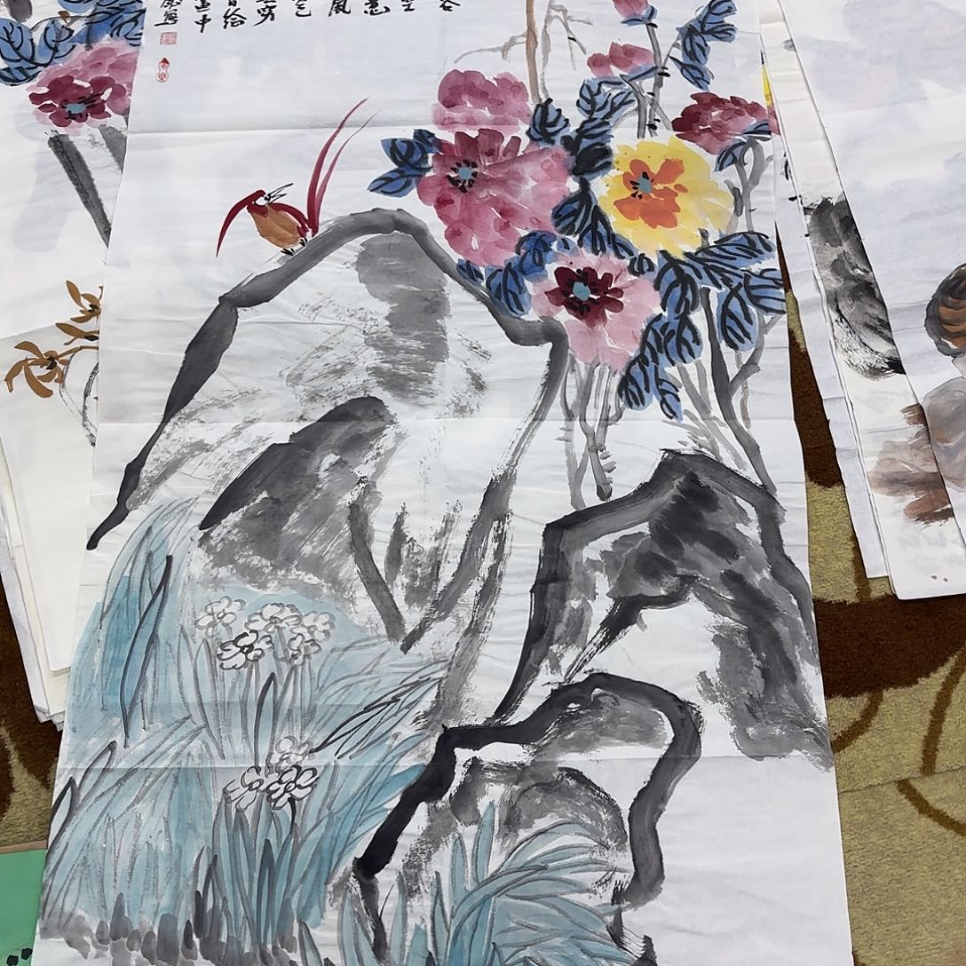 国画四尺作品童童童