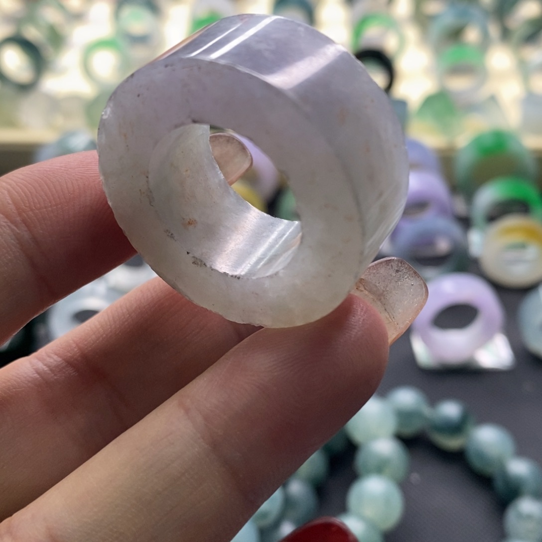 定制翡翠未镶嵌翡翠戒指21-33
