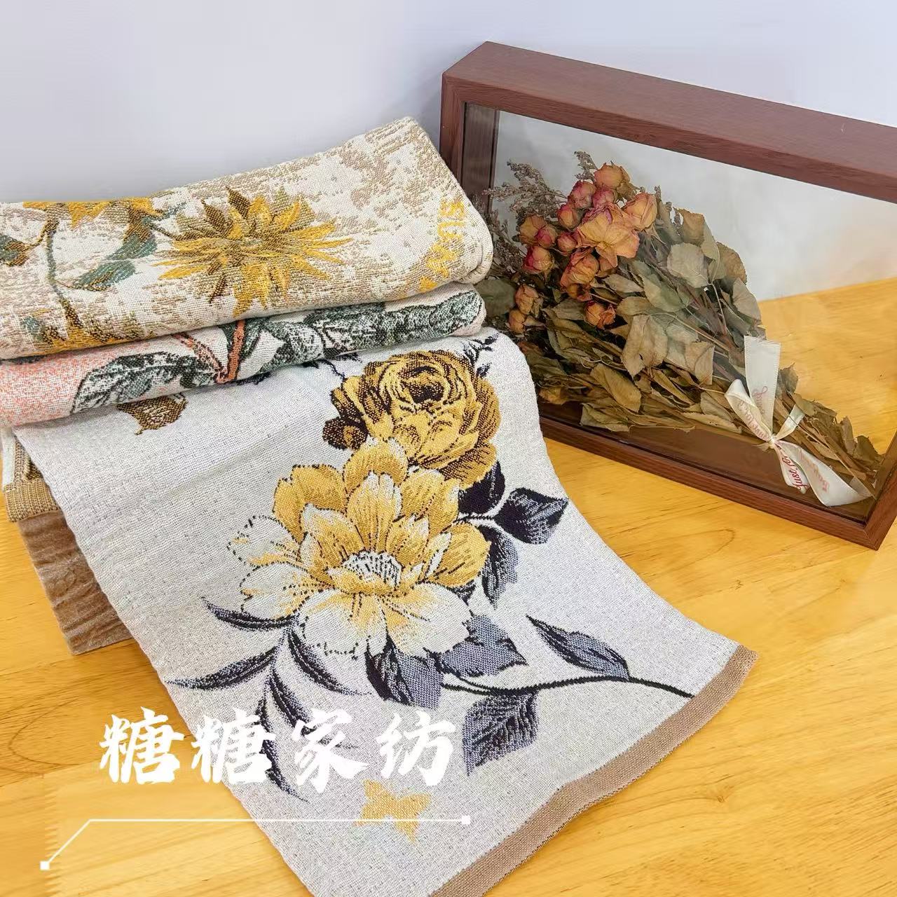 【出口思密达原单】高端舒适透气罗布麻童巾（三条装童巾）