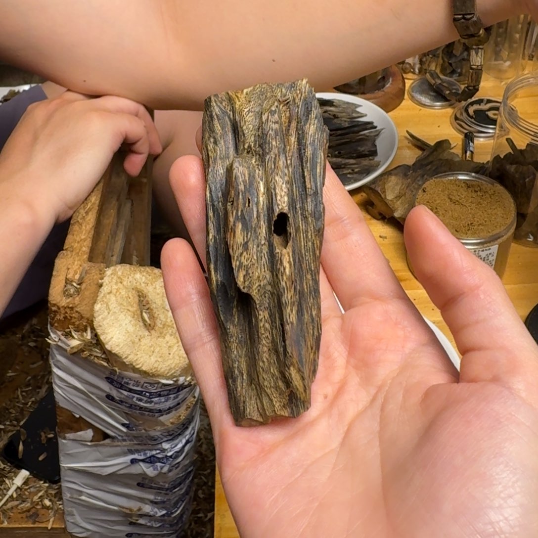 沉香碎屑沉香紫棋块料23克