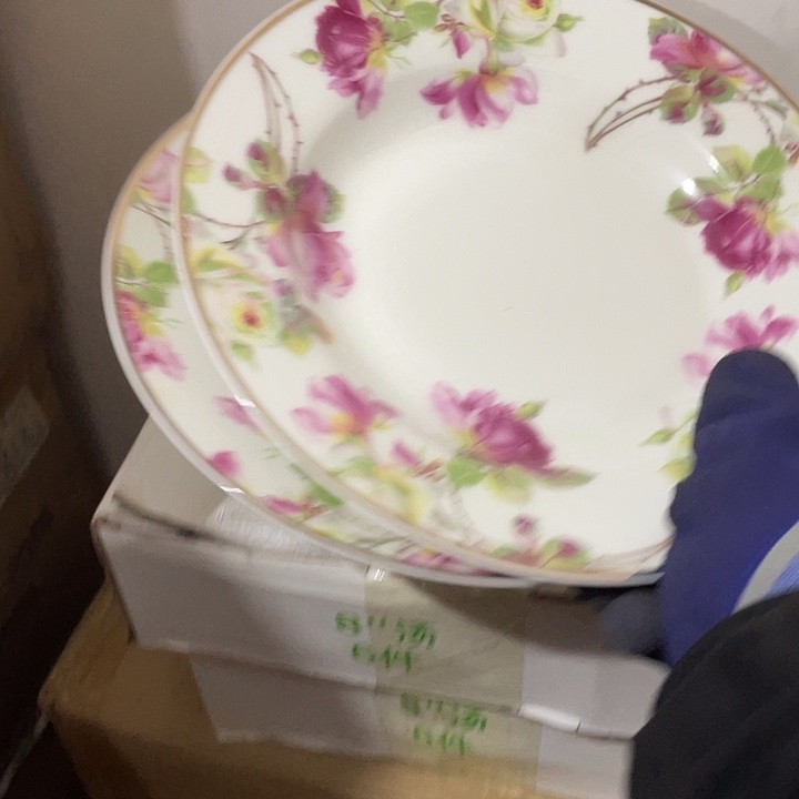 瓷片骨质瓷8英寸深盘一对