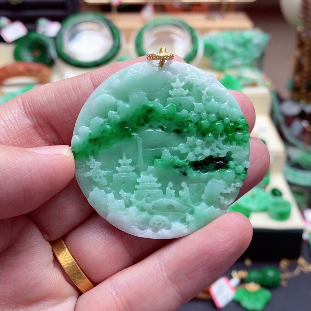 颈饰未镶嵌翡翠翡翠吊坠