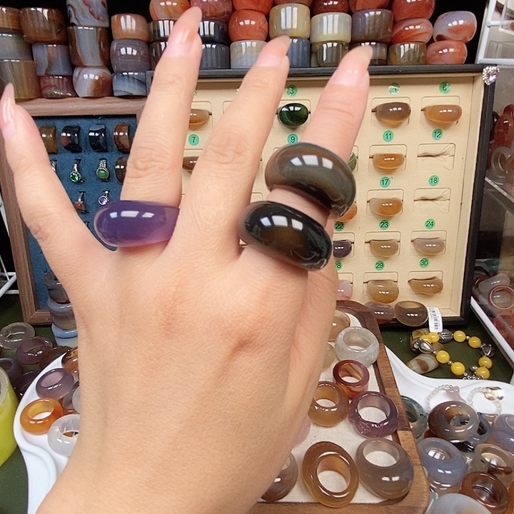 合金戒指玛瑙/玉髓K****