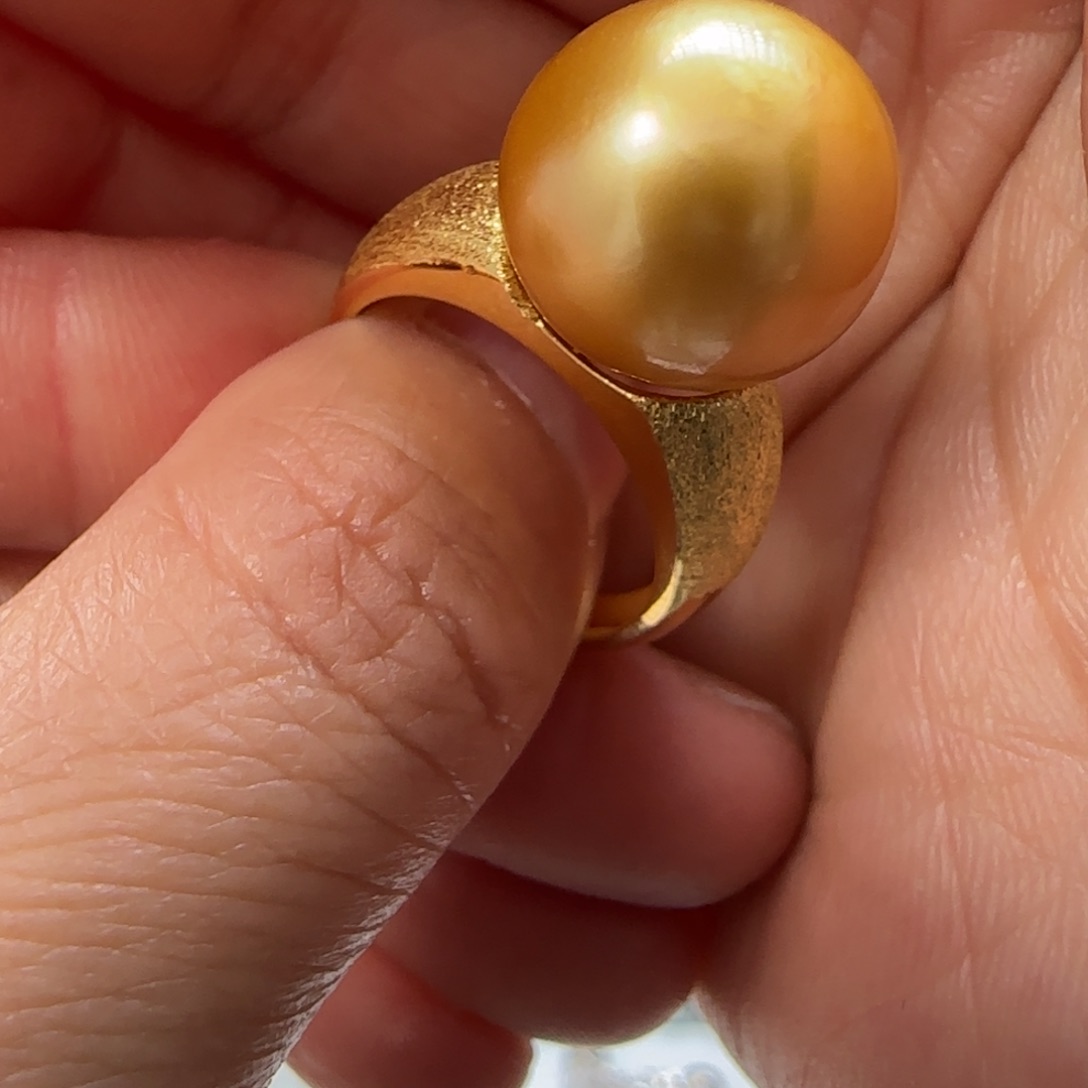 海水珍珠戒指银S925镶嵌