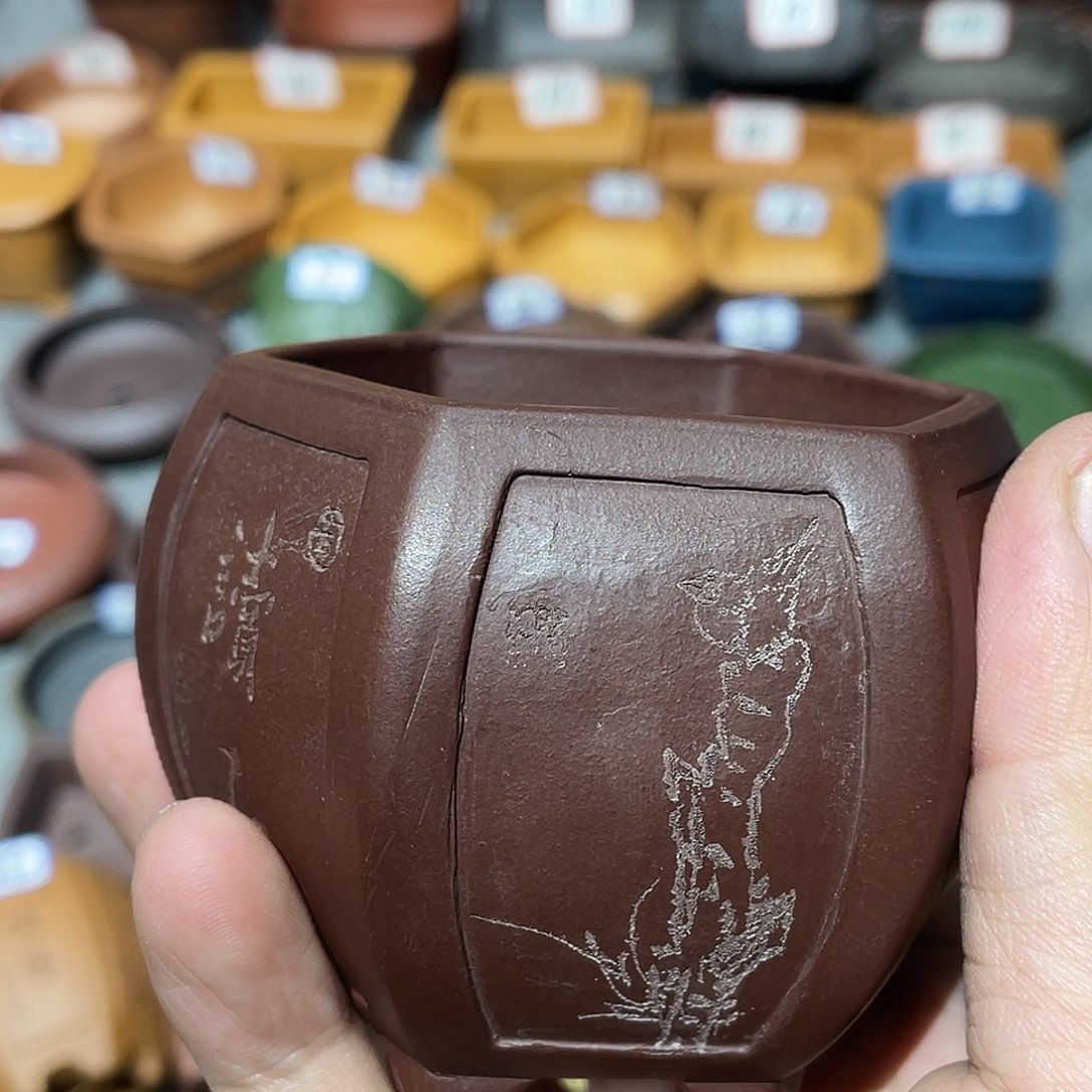 紫砂小盆6*5微瑕小盆