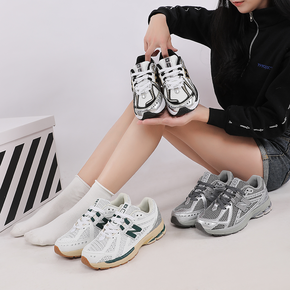 新百伦轻奢1906r情侣鞋老爹鞋复古鞋休闲鞋运动鞋解构款液态银