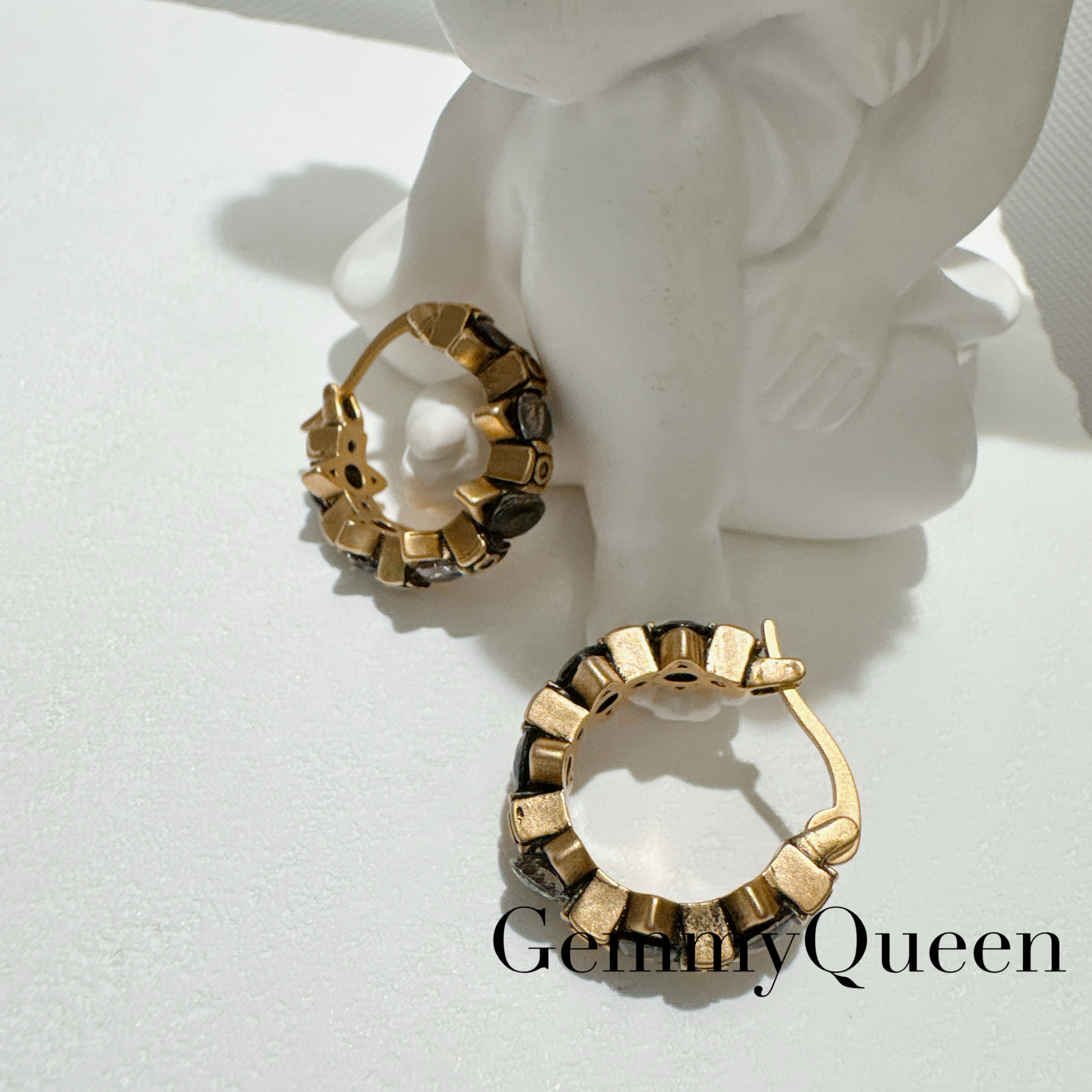 铜合金合成锆石耳饰 GemmyQueen高定耳环GQ01233