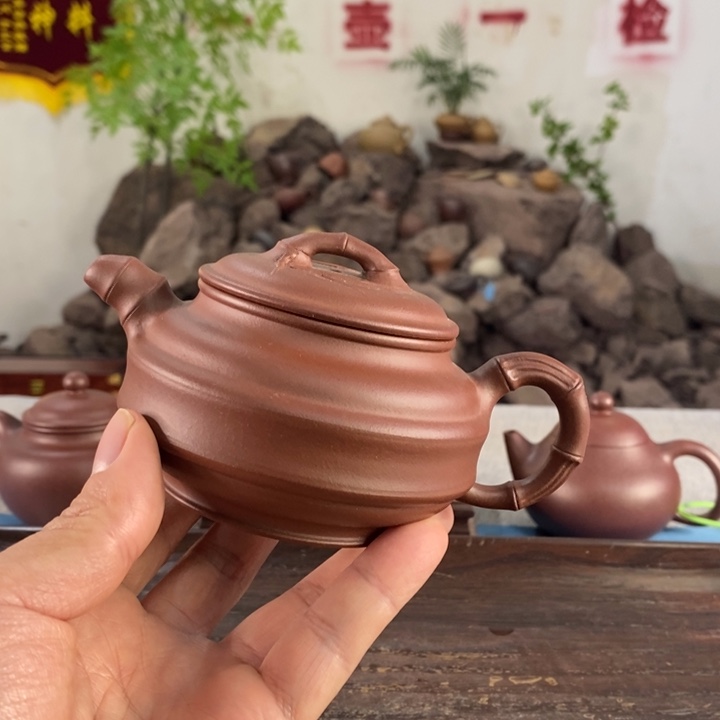 紫砂茶壶宜兴紫砂底潮青210