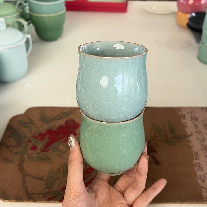 龙泉云间青瓷小米茶器