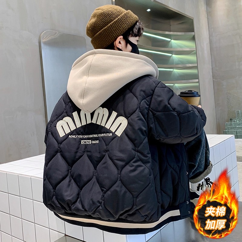 儿童装男童冬装棉衣2025新款夹棉中大童加厚外套男孩冬季棉袄棉服