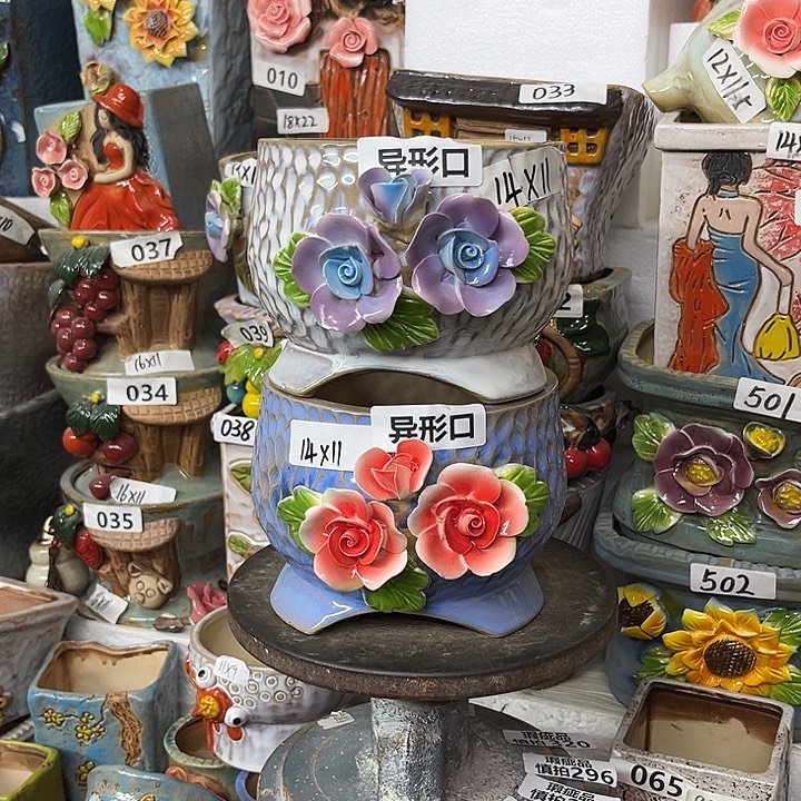 粗陶材质多肉花盆