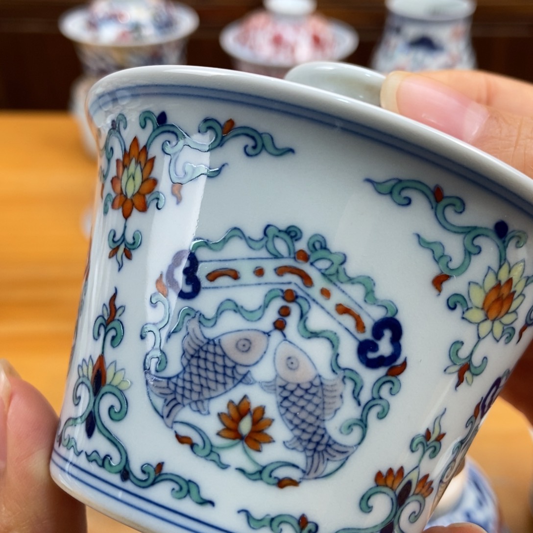 手绘现代茶具非古董