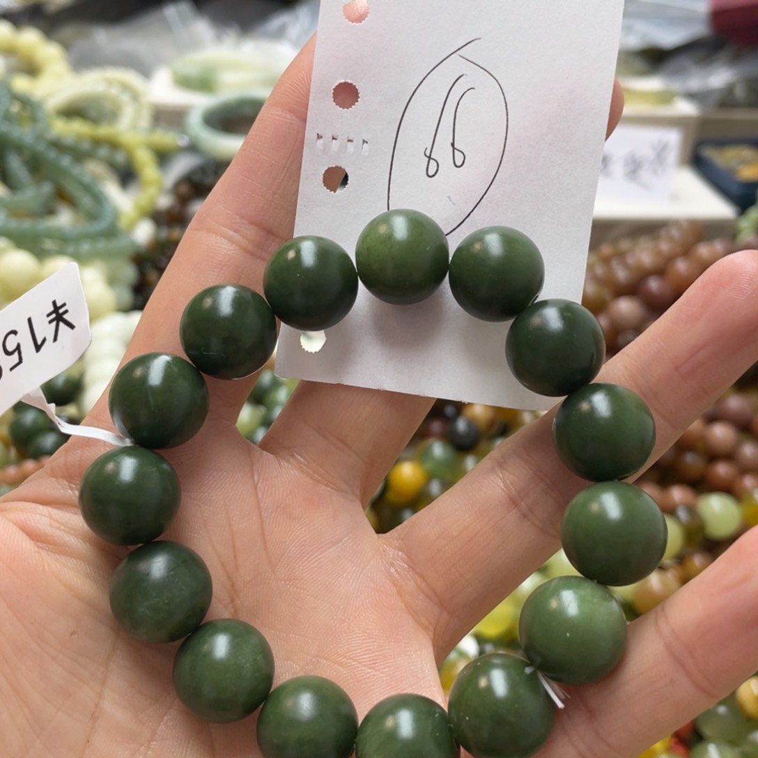 蛇纹石玉手链未镶嵌