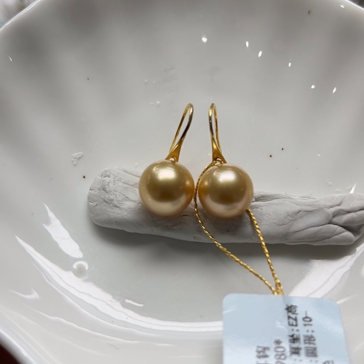 海水珍珠耳饰18K金镶嵌