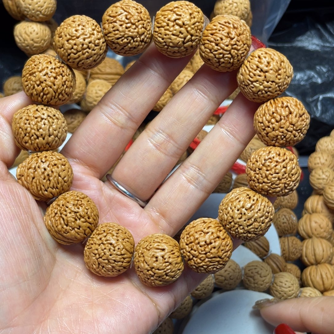 吊坠桃核桃核手串19+龙鳞凤尾