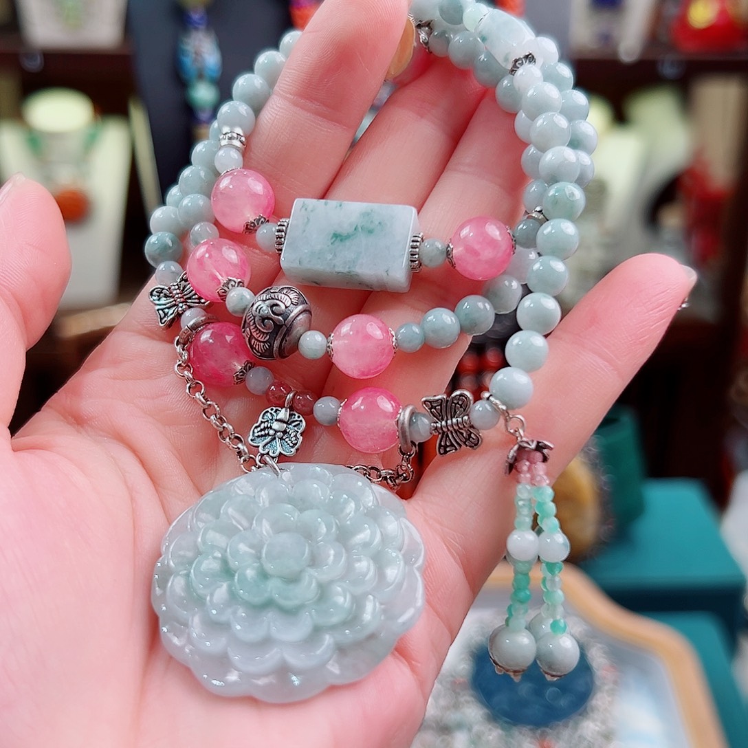 翡翠未镶嵌手链锦象原创设计款式手链