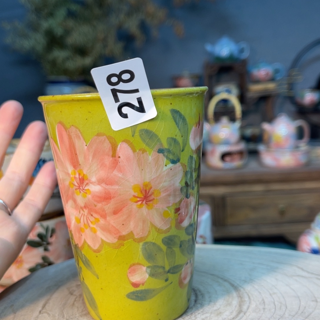 杯素浅陶瓷手工手绘