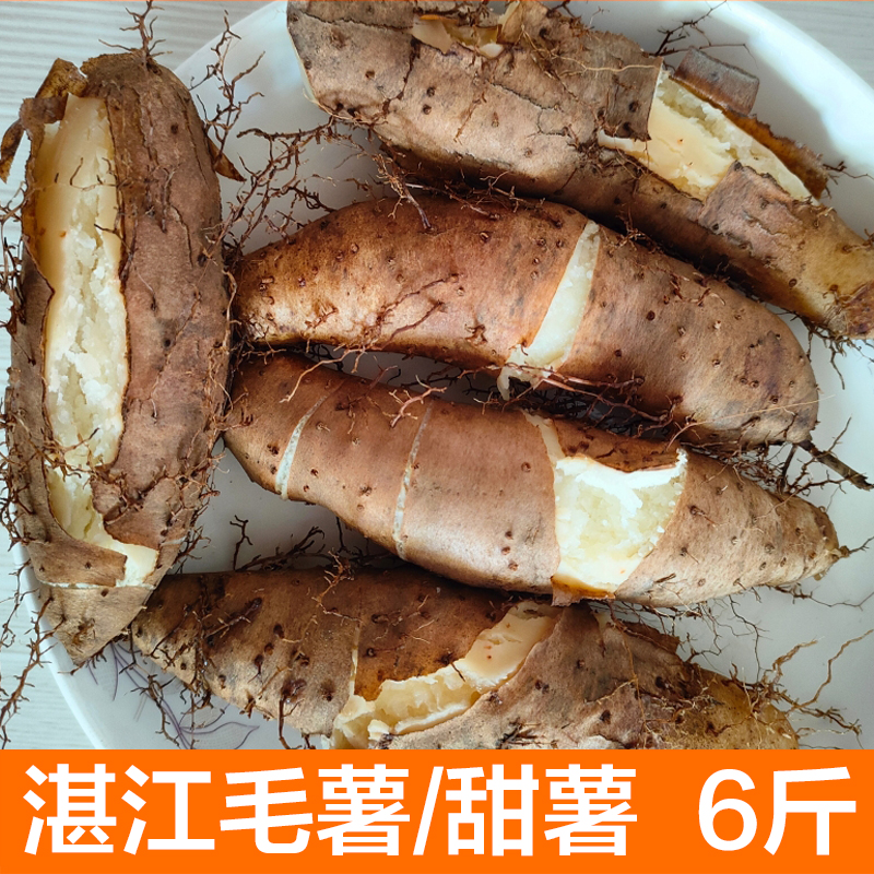 广东湛江新鲜毛薯白心田薯粉糯甜山药甜薯