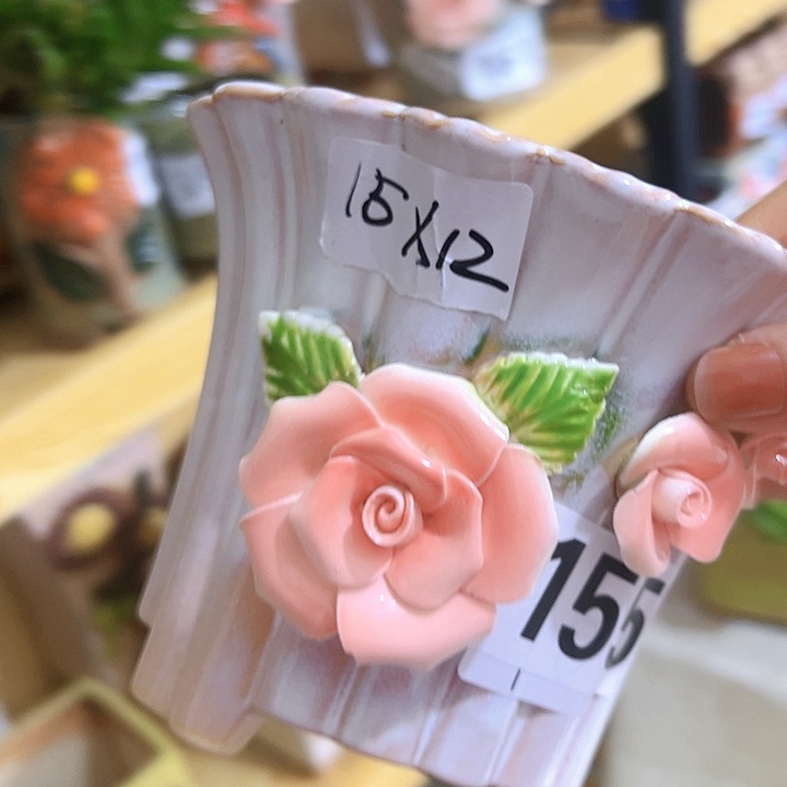陶瓷多肉花盆满15包邮
