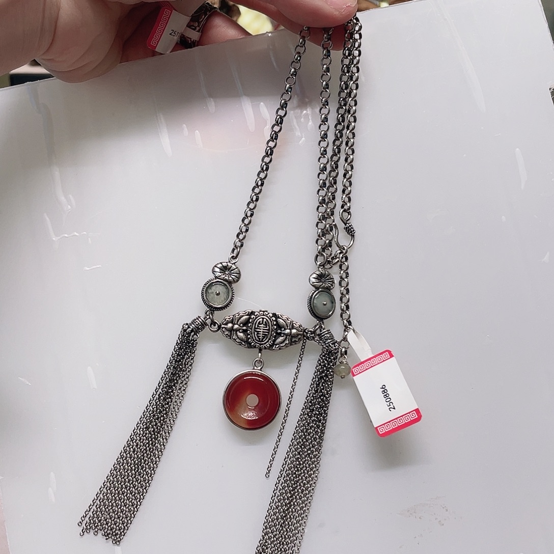 足银复古纯银项链