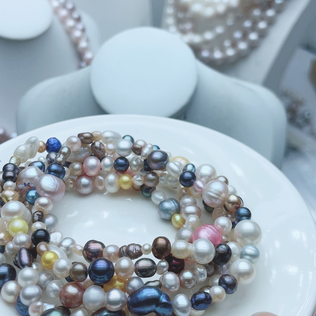 淡水珍珠颈饰钛钢