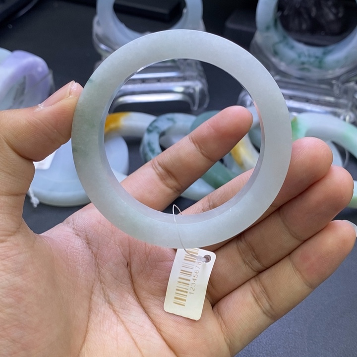 定制翡翠翡翠手镯未镶嵌53+