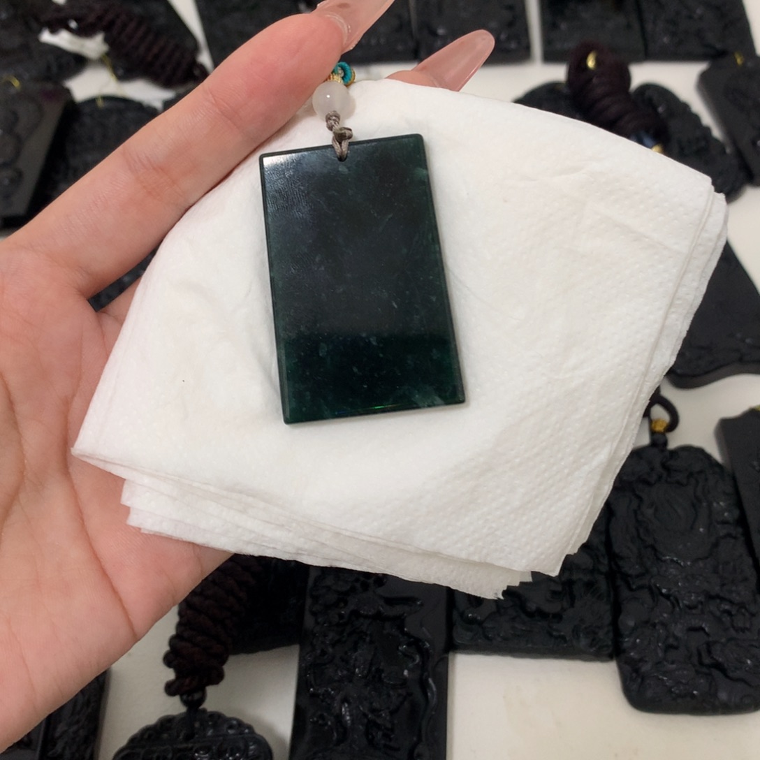 翡翠未镶嵌挂件天然缅甸a货钢琴黑挂件